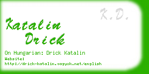 katalin drick business card